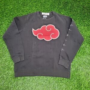 Naruto Shippuden Akatsuki Sweatshirt Small 20x24 Faded Black